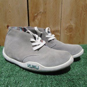 KURU Gray Suede Ankle Booties